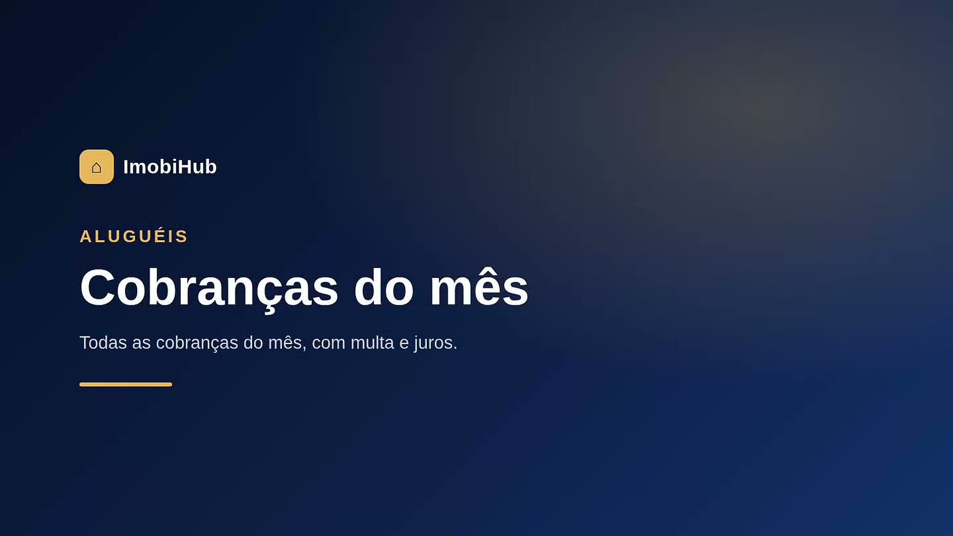 Cobranças do mês